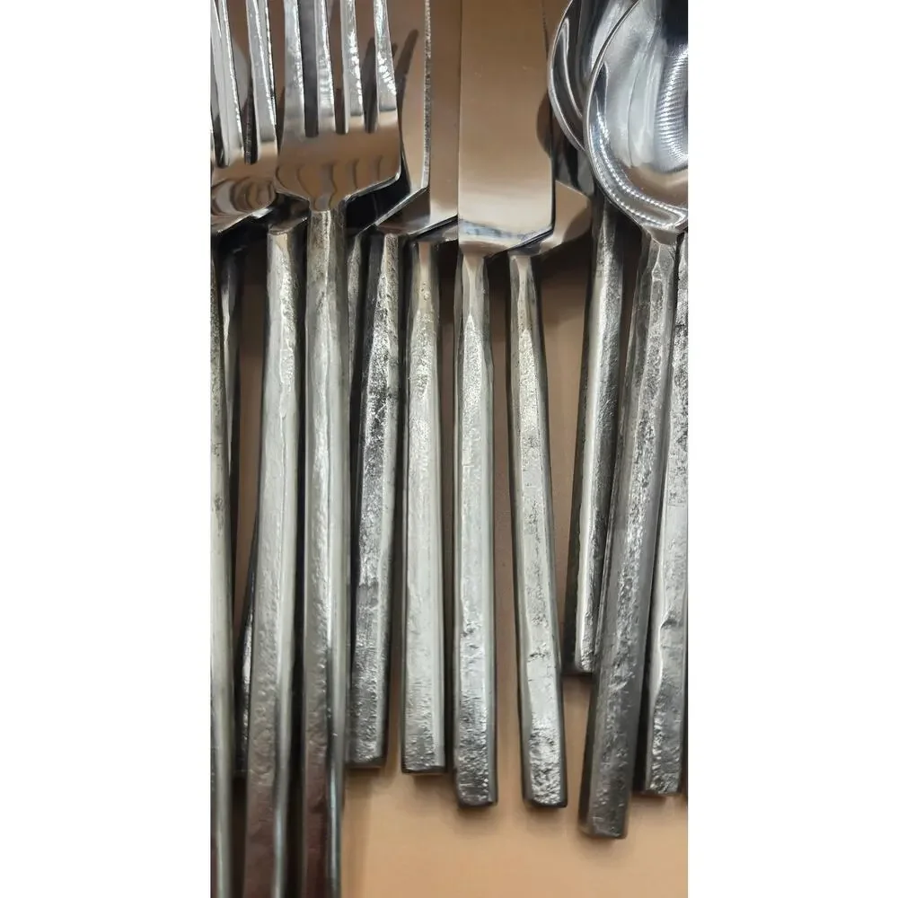 Forged Pottery Barn Stainless Steel Elegant Utensil Pre-loved Set 27